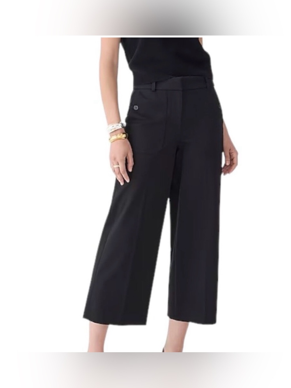 I. Crew Sydney Wide-leg Pant in Bi-stretch Cotton Blend Size 6P